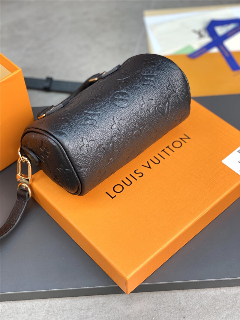 Louis Vuitton Nano Speedy Monogram Empreinte M82450 Black High