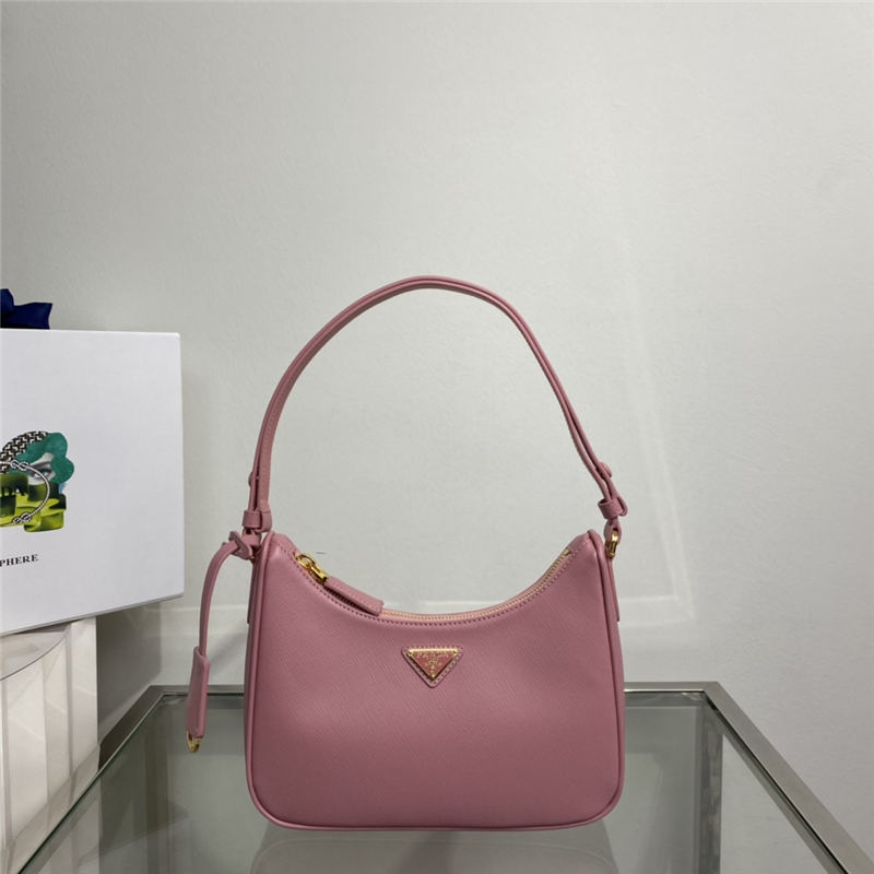 Prada Re-Edition Saffiano leather mini bag 1BC204 Pink High