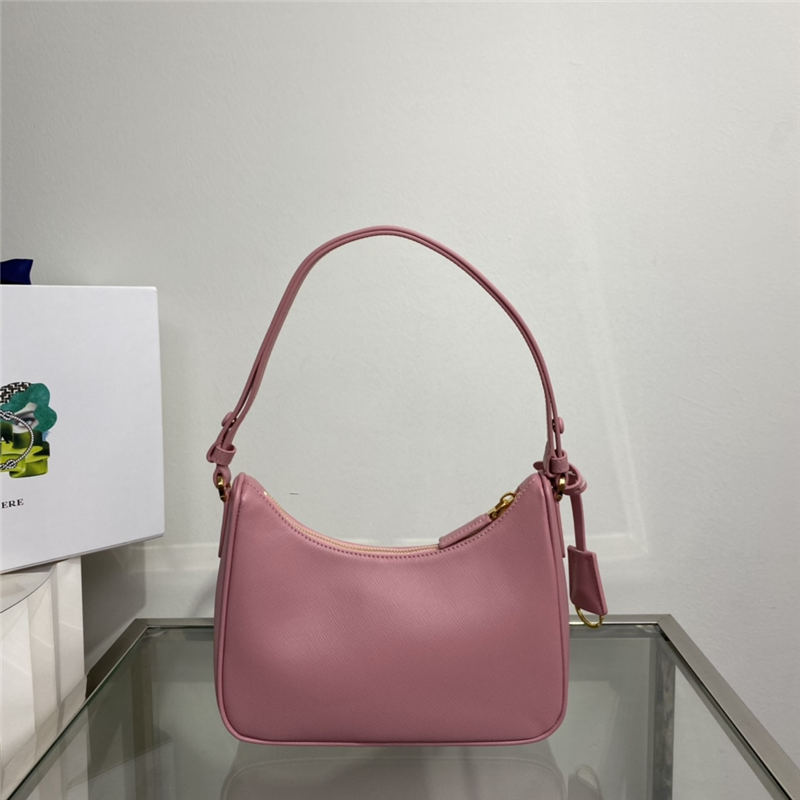 Prada Re-Edition Saffiano leather mini bag 1BC204 Pink High