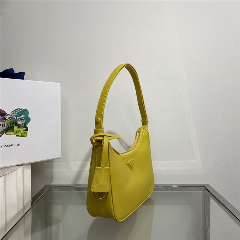 Prada Re-Edition Saffiano leather mini bag 1BC204 Yellow High