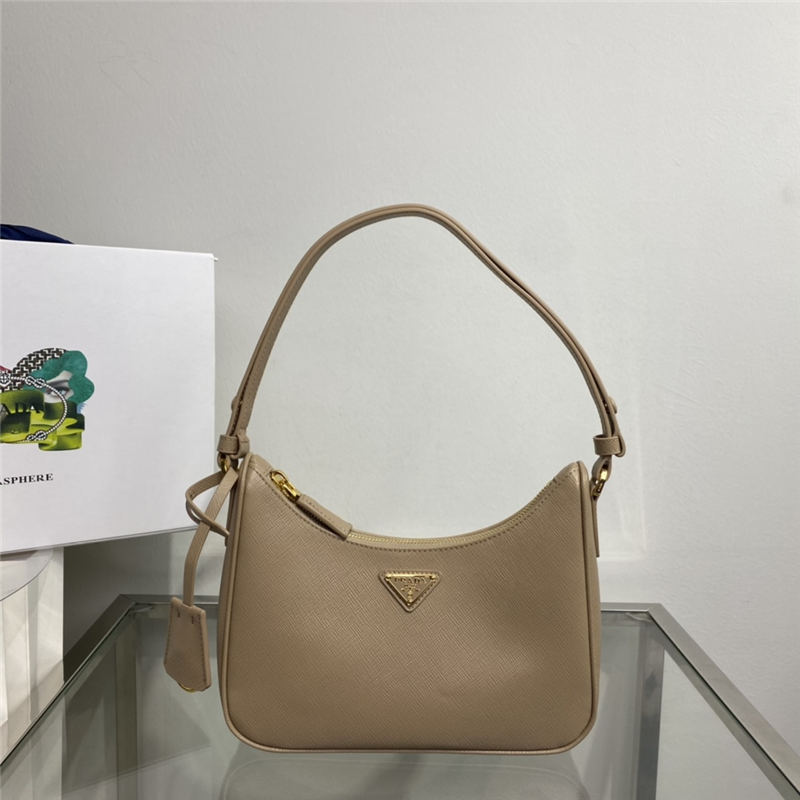 Prada Re-Edition Saffiano leather mini bag 1BC204 Taupe High