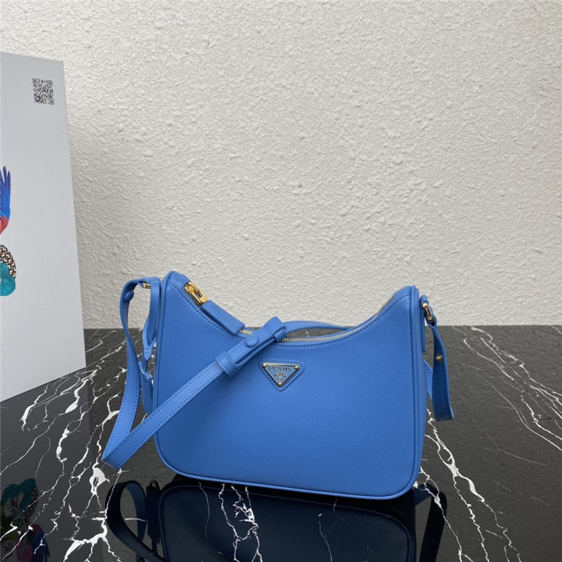 Prada Re-Edition Saffiano leather mini bag 1BC204 Blue High