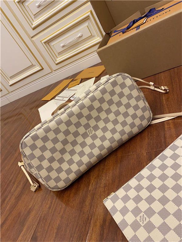 Louis Vuitton Neverfull MM Bag Damier Azur N41605 Top