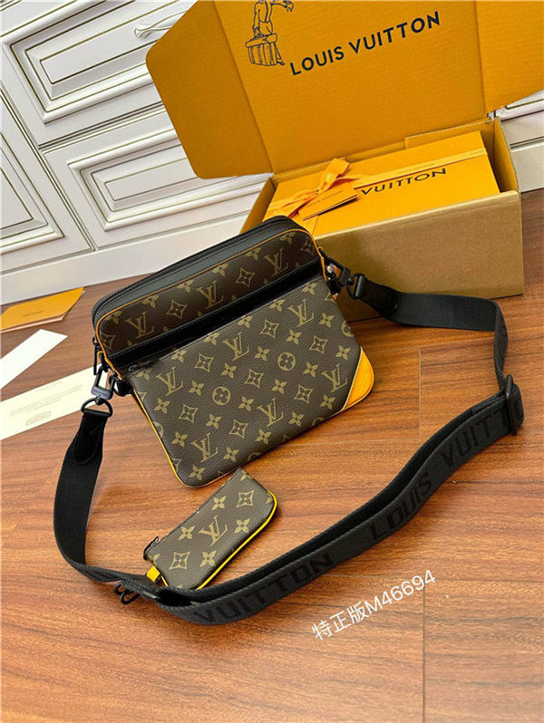 Louis Vuitton Trio Messenger Monogram Macassar coated canvas M46694 Top