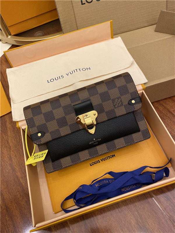 Louis Vuitton VAVIN CHAIN WALLET Damier Ebene N60221 Top