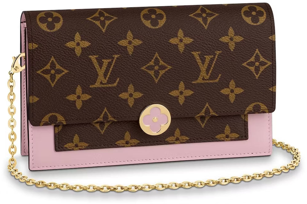 Louis Vuitton FLORE CHAIN WALLET M67405 Rose Ballerine Top