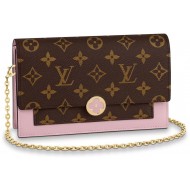 Louis Vuitton FLORE CHAIN WALLET M67405 Rose Ballerine Top