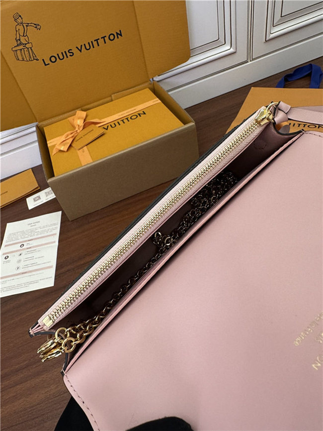 Louis Vuitton FLORE CHAIN WALLET M67405 Rose Ballerine Top