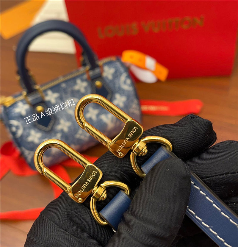 Louis Vuitton NANO SPEEDY Monogram jacquard denim Blue M81168 Top