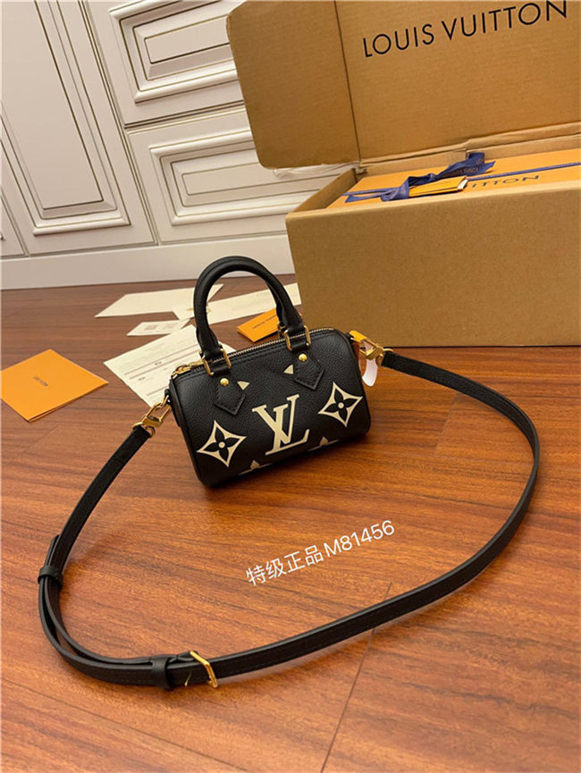 Louis Vuitton NANO SPEEDY Monogram Empreinte Leather M81456 Top