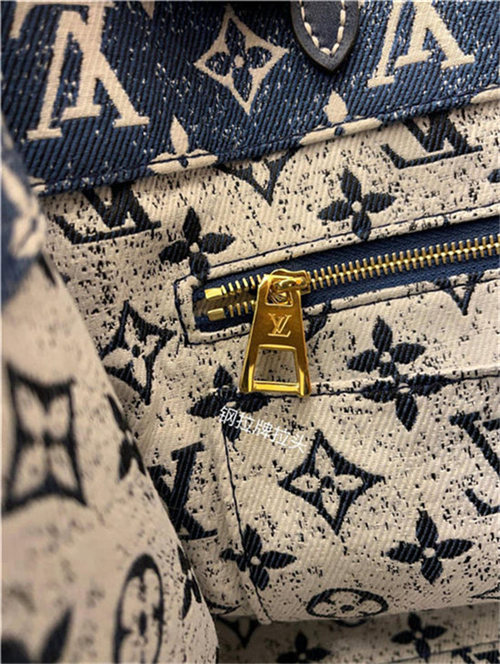 Louis Vuitton ONTHEGO MM Monogram Jacquard Denim Blue M59608 Top