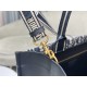 LARGE Dior BOOK TOTE Dior Oblique Embroidery Blue With Strap High