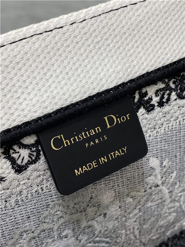 LARGE Dior BOOK TOTE Butterfly Bandana Embroidery Black High