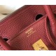 Hermes Birkin 25/30/35cm Bag Calfskin Silver/Gold Metal In Bordeaux High