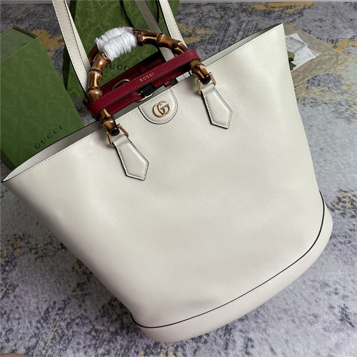 Gucci Diana Large Tote bag Leather 746270 White High