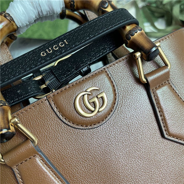 Gucci Diana Small Tote bag Leather 750396 Brown High