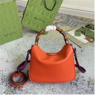 Gucci Diana small shoulder bag Leather 746251 Orange High