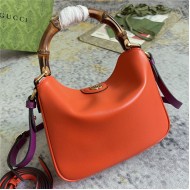 Gucci Diana small shoulder bag Leather 746251 Orange High