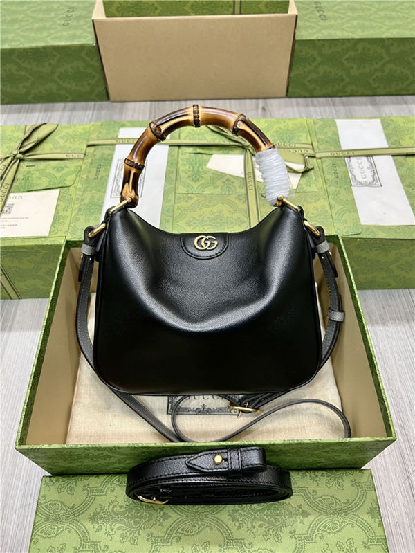 Gucci Diana small shoulder bag Leather 746251 Black High