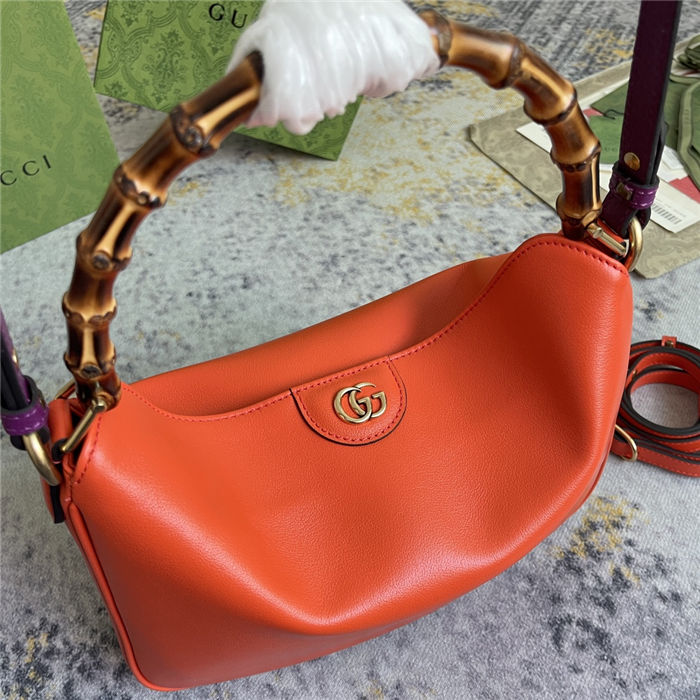 Gucci Diana Medium shoulder bag Leather 746251 Orange High