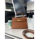 Hermes Kelly Mini II Bag Epsom Leather WAX Silver/Gold Metal Gold High