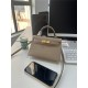 Hermes Kelly Mini II Bag Epsom Leather WAX Silver/Gold Metal Trench High