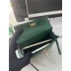 Hermes Kelly Mini II Bag Epsom Leather WAX Silver/Gold Metal Malachite High