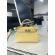 Hermes Kelly Mini II Bag Epsom Leather WAX Silver/Gold Metal Jaune Poussin High