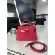 Hermes Kelly Mini II Bag Epsom Leather WAX Silver/Gold Metal Rouge High