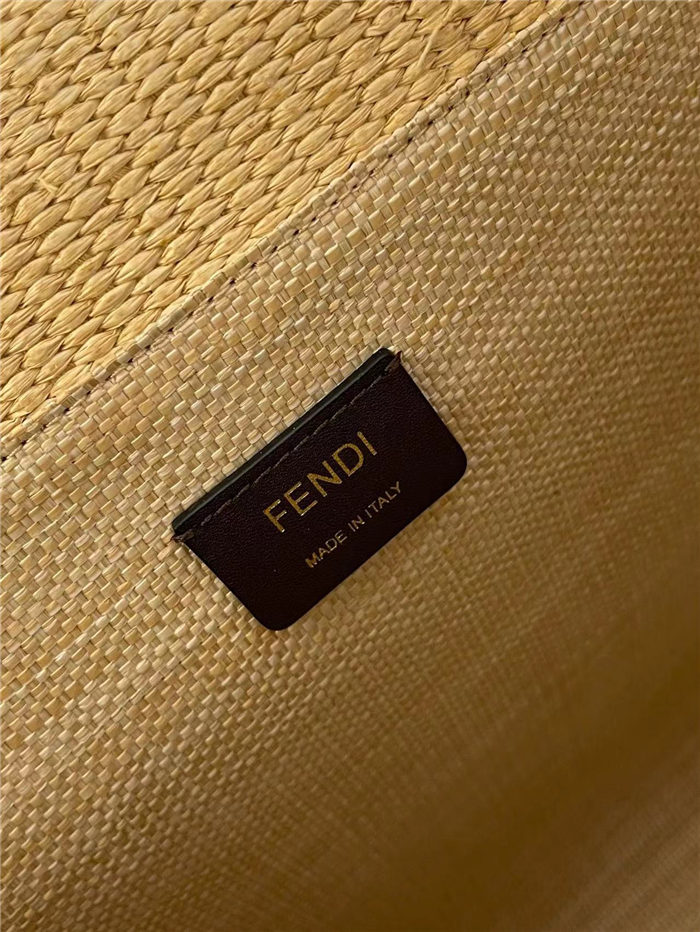 MEDIUM Fendi SUNSHINE Shopper Straw Natural High