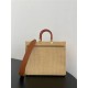 MEDIUM Fendi SUNSHINE Shopper Straw Natural High