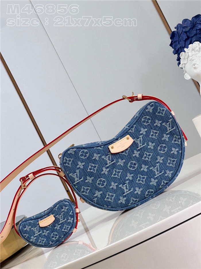 Louis Vuitton Croissant MM Monogram Denim M46856 High