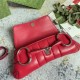 Gucci HORSEBIT CHAIN MEDIUM SHOULDER BAG Leather 764255 Red High