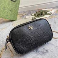 GG MARMONT MINI SHOULDER BAG 772759 Leather Black high