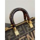 Fendi By The Way Mini Boston bag fabric Brown High