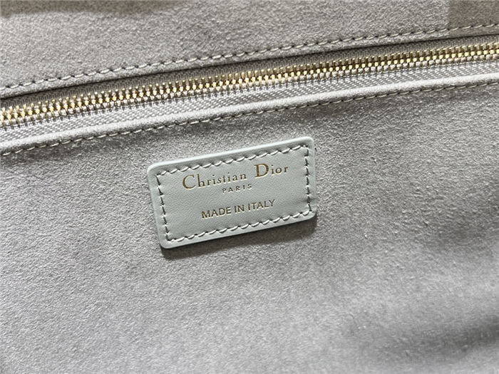 MEDIUM Dior BOOK TOTE Macrocannage Calfskin Grey High