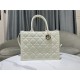 MEDIUM Dior BOOK TOTE Macrocannage Calfskin White High