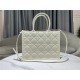 MEDIUM Dior BOOK TOTE Macrocannage Calfskin White High