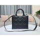 SMALL Dior BOOK TOTE Macrocannage Calfskin Black High