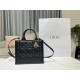 SMALL Dior BOOK TOTE Macrocannage Calfskin Black High