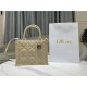 SMALL Dior BOOK TOTE Macrocannage Calfskin Beige High