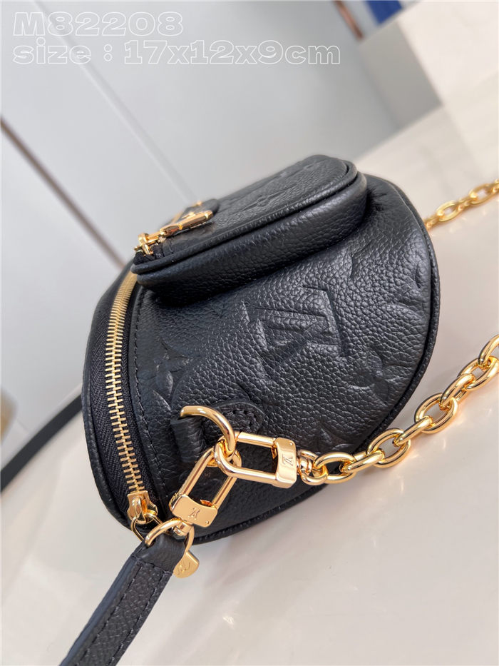 Louis Vuitton Mini Bumbag Monogram Empreinte embossed supple grained cowhide leather M82208 Black High