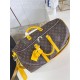 Louis Vuitton Keepall Bandoulière 50 Monogram Macassar M46771 Yellow High