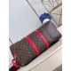 Louis Vuitton Keepall Bandoulière 50 Monogram Macassar M46769 Red High