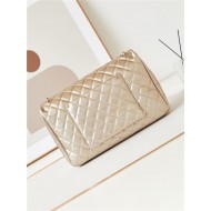 Chanel FLAP BAG 24C AS4661 Calfskin Gold-Tone Metal A