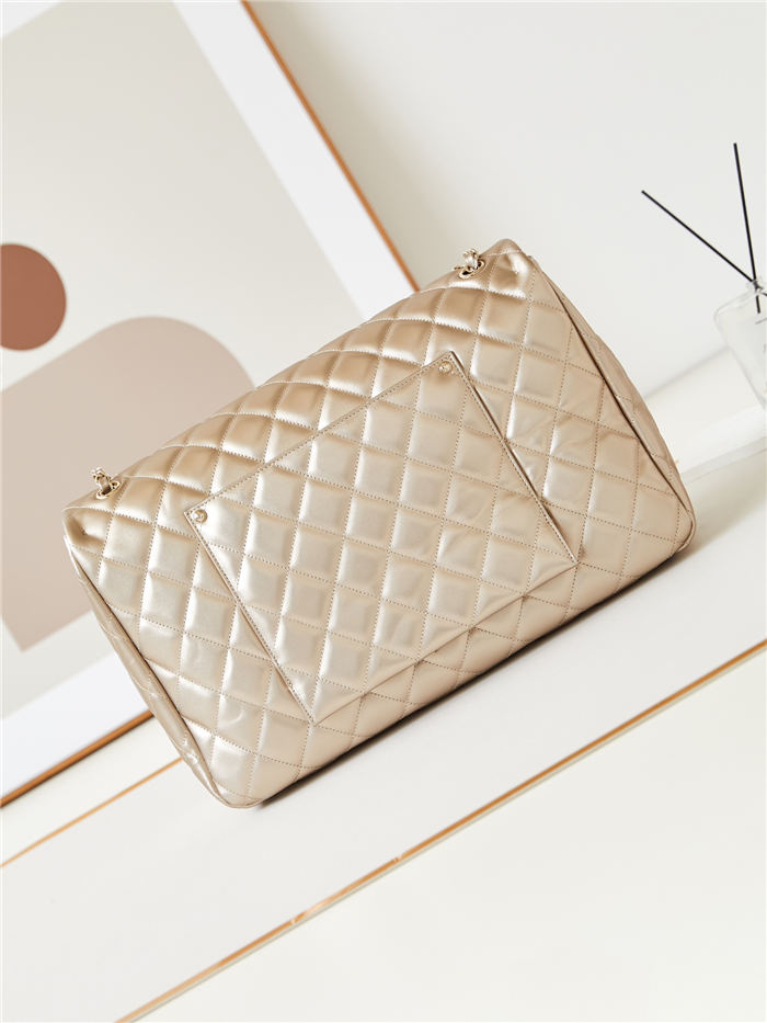 Chanel FLAP BAG 24C AS4661 Calfskin Gold-Tone Metal A