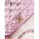 Chanel MINI FLAP BAG & STAR COIN PURSE AS4647 Mirror Calfskin, Metallic Calfskin & Gold-Tone Metal Pink A