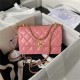 Chanel SMALL FLAP BAG Calfskin & Gold-Tone Metal AS2649 Pink A