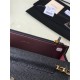 Classic Wallet on Chain A33814 Grained Calfskin Gold/Silver Metal Black B