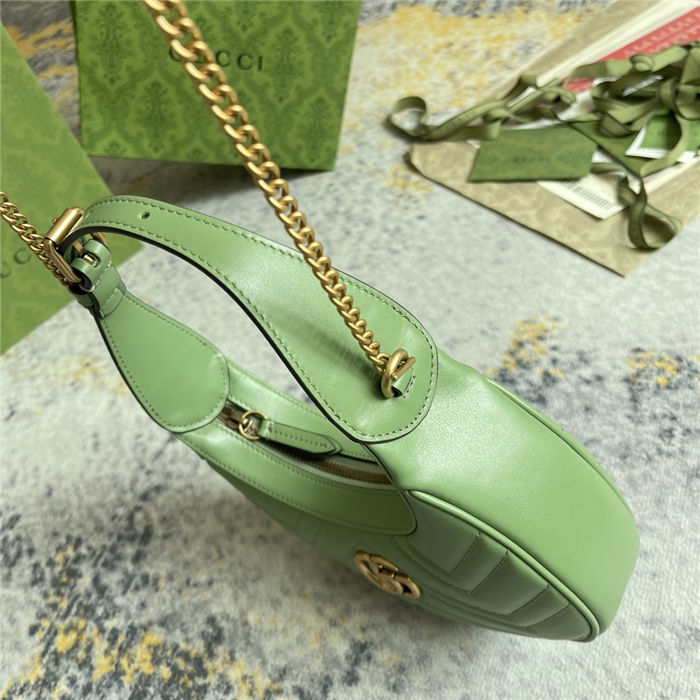 GG Marmont half-moon-shaped mini bag Green-Lt 699514 High